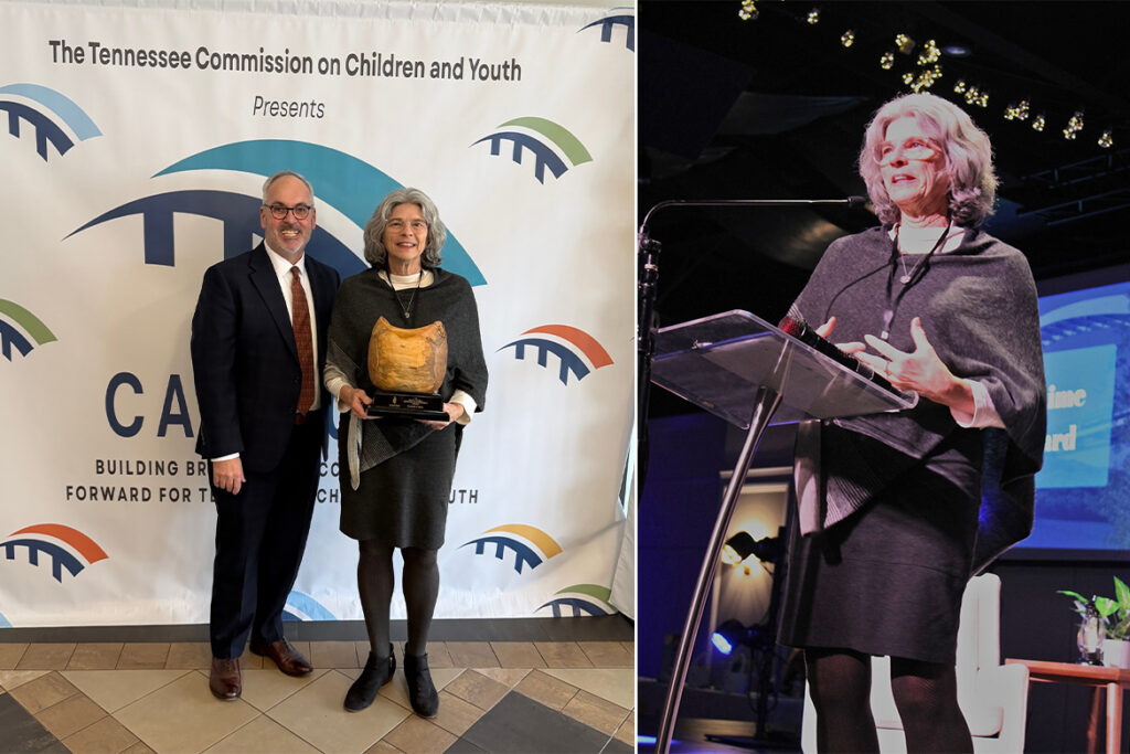 Connie Casha receiving Lifetime Achievement Award